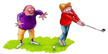 Golf Golfspieler Golfschläger Golfbälle  Gif und Cliparts
