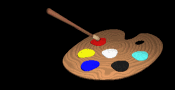 Malen Pinsel Farbeimer Gifs und Cliparts