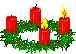Adventskranz Christbaum Schneeman Weihnachten  Weihnachtskugeln Schlitten Gifs und Cliparts