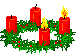 Adventskranz Christbaum Schneeman Weihnachten  Weihnachtskugeln Schlitten Gifs und Cliparts